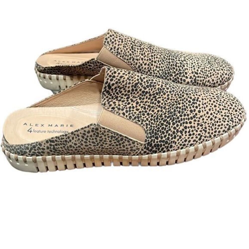 Alex Marie 4 Feature Technology Animal Print Slip On Mules‎ 9.5M Cheetah